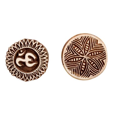 Set of 2 Piece New Mix Wooden Printing Block